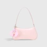 PU Leather Orchid Charm Shoulder Bag - Image 3