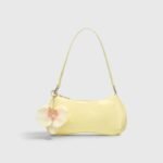 PU Leather Orchid Charm Shoulder Bag - Image 4