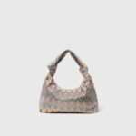 Sequin Embellished Knot Handle Shoulder Bag - Image 6